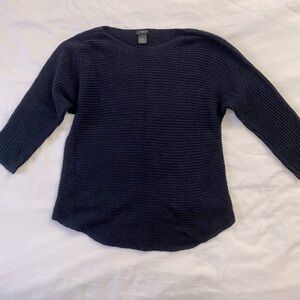 Ann Taylor navy blue sweater, 3/4 sleeves, cozy